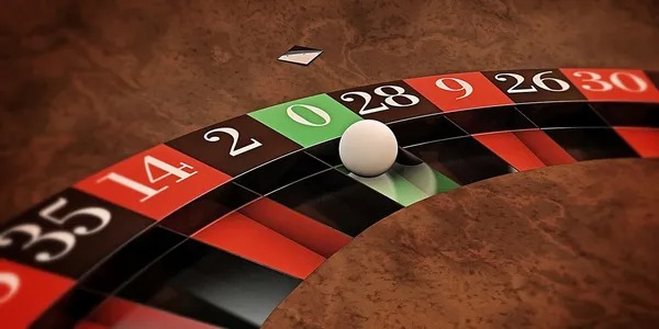 Roulette layout Roulette wheel with betting positions and chip placement